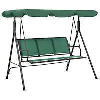 vidaXL Hammock grön 170 cm textilen & stål