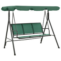 vidaXL Hammock grön 170 cm textilen & stål