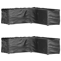 vidaXL Överdrag för utemöbler 2st 16 ölj. 285x285x90 cm L-format