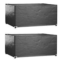 vidaXL Överdrag för utemöbler 2 st 8 ölj. 180x135x80 cm rektangulärt