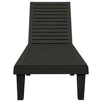 vidaXL Solsäng svart 155x58x83 cm polypropylen