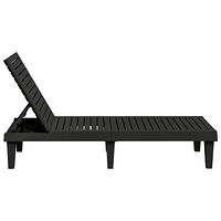 vidaXL Solsäng svart 155x58x83 cm polypropylen