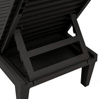 vidaXL Solsäng svart 155x58x83 cm polypropylen
