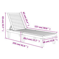 vidaXL Solsäng svart 155x58x83 cm polypropylen