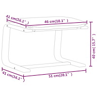 vidaXL Fotpall mörkgul 51x41x40 cm tyg