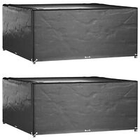 vidaXL Överdrag för utemöbler 2st 16 ölj. 250x250x90 cm fyrkantigt