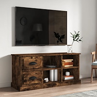 vidaXL Tv-bänk rökfärgad ek 102x35,5x47,5 cm konstruerat trä