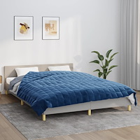 vidaXL Tyngdtäcke blå 200x200 cm 9 kg tyg