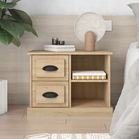 vidaXL Sängbord sonoma-ek 60x35,5x45 cm