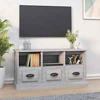vidaXL Tv-bänk grå sonoma 100x35x50 cm konstruerat trä