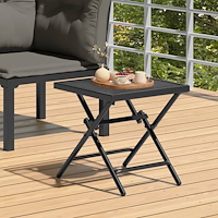 vidaXL Trädgårdsbord hopfällbart antracit 38x38x38 cm stålnät