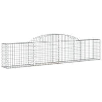vidaXL Gabioner bågformade 5 st 300x30x60/80 cm galvaniserat järn