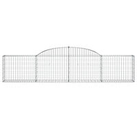 vidaXL Gabioner bågformade 5 st 300x30x60/80 cm galvaniserat järn
