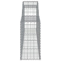 vidaXL Gabioner bågformade 5 st 300x30x60/80 cm galvaniserat järn