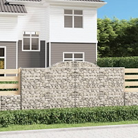 vidaXL Gabioner bågformade 13 st 300x30x140/160 cm galvaniserat järn
