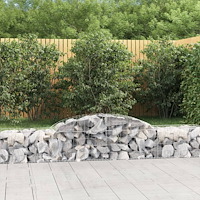 vidaXL Gabion bågformad 11 st 300x50x40/60 cm galvaniserat järn