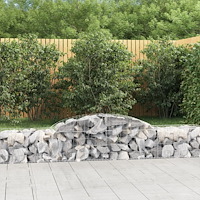 vidaXL Gabioner bågformade 3 st 300x50x40/60 cm galvaniserat järn