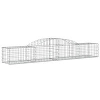 vidaXL Gabioner bågformade 10 st 300x50x40/60 cm galvaniserat järn
