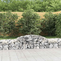 vidaXL Gabioner bågformade 30 st 300x50x40/60 cm galvaniserat järn