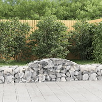 vidaXL Gabioner bågformade 17 st 300x50x40/60 cm galvaniserat järn