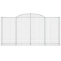 vidaXL Gabioner bågformade 11 st 300x50x140/160 cm galvaniserat järn