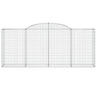 vidaXL Gabioner bågformade 20 st 300x50x120/140 cm galvaniserat järn