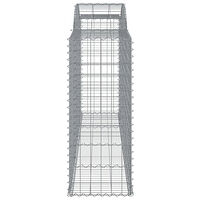 vidaXL Gabioner bågformade 20 st 300x50x120/140 cm galvaniserat järn