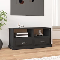 vidaXL Tv-bänk svart 93x35,5x45 cm konstruerat trä