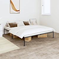 vidaXL Sängram metall svart 160x200 cm