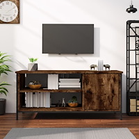 vidaXL Tv-bänk rökfärgad ek 100x40x45 cm konstruerat trä