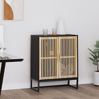vidaXL Förvaringsskåp svart 60x30x75 cm konstruerat trä