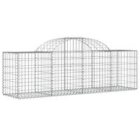 vidaXL Gabioner bågformade 8 st 200x50x60/80 cm galvaniserat järn