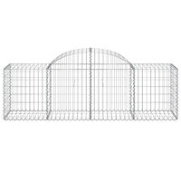 vidaXL Gabioner bågformade 8 st 200x50x60/80 cm galvaniserat järn