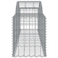 vidaXL Gabioner bågformade 8 st 200x50x60/80 cm galvaniserat järn