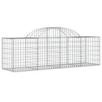 vidaXL Gabioner bågformade 15 st 200x50x60/80 cm galvaniserat järn