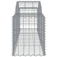 vidaXL Gabioner bågformade 15 st 200x50x60/80 cm galvaniserat järn