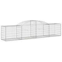 vidaXL Gabioner bågformade 5 st 300x50x60/80 cm galvaniserat järn