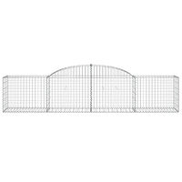 vidaXL Gabioner bågformade 5 st 300x50x60/80 cm galvaniserat järn