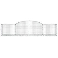 vidaXL Gabioner bågformade 2 st 300x50x60/80 cm galvaniserat järn