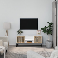 vidaXL Tv-bänk vit 105x30x45 cm konstruerat trä