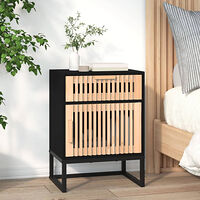 vidaXL Sängbord svart 40x30x55,5 cm konstruerat trä&järn