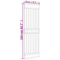 vidaXL Dörr NARVIK 70x210 cm massiv furu