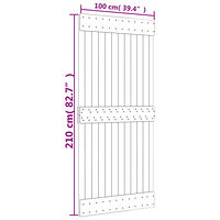vidaXL Dörr NARVIK 100x210 cm massiv furu