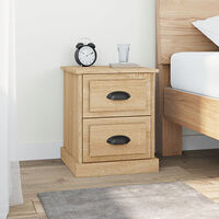 vidaXL Sängbord 2 st sonoma-ek 39x39x47,5 cm konstruerat trä