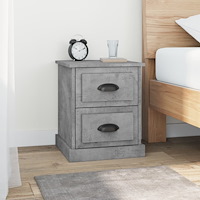 vidaXL Sängbord 2 st betonggrå 39x39x47,5 cm konstruerat trä