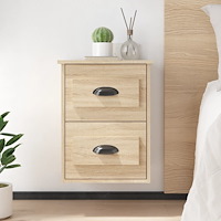 vidaXL Väggmonterade sängbord sonoma-ek 41,5x36x53cm