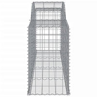 vidaXL Gabioner bågformade 2 st 300x50x80/100 cm galvaniserat järn