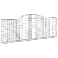 vidaXL Gabioner bågformade 17 st 300x30x100/120 cm galvaniserat järn