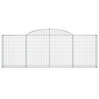 vidaXL Gabioner bågformade 17 st 300x30x100/120 cm galvaniserat järn