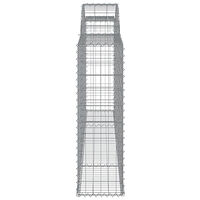 vidaXL Gabioner bågformade 17 st 300x30x100/120 cm galvaniserat järn